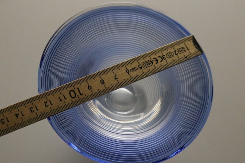 Handblåst Glas Skål – Blå Spiral – Unik Design