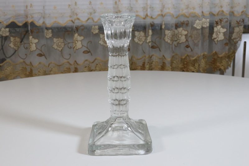 Ljusstake, glas, 18cm