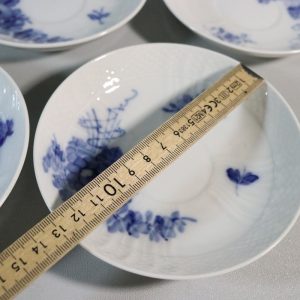 BLÅ BLOMSTER KAFFEFAT - ROYAL COPENHAGE - KUNGLIG DANSK 10/1549 5 DELAR