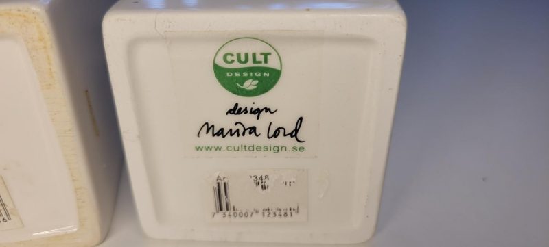 Behållare för mjölk och socker, porslin, cultdesign
