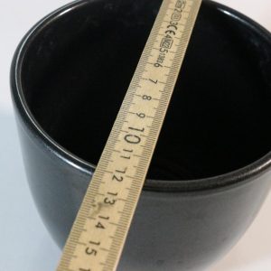 Tusca rund antracitkruka - H.11 x D.12cm
