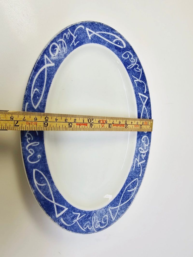 Retro serveringsfat "Kala" av Päivi Pekkala för Arabia – 24x17 cm