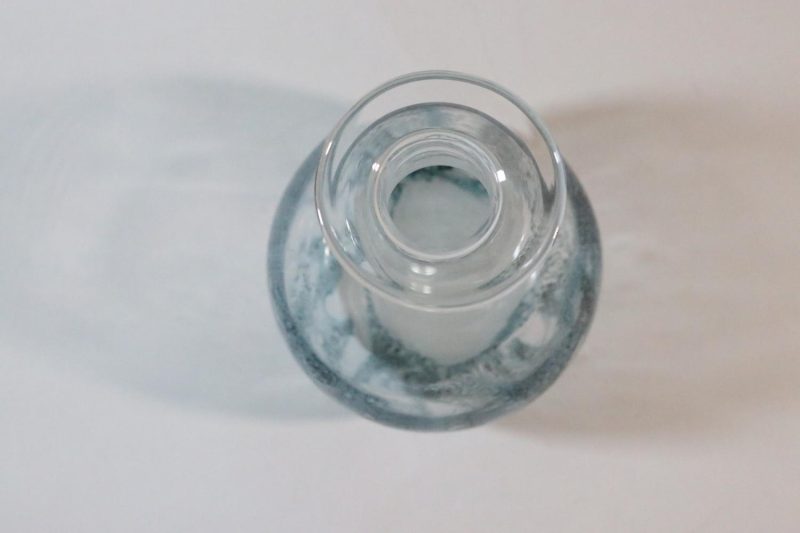 Glasvas med bubblor i glaset, Troligen Skandinavisk design