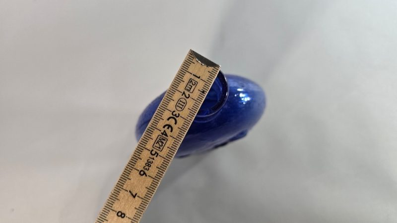 FLASKA / JAKTPLUNTA,glas, blå. Skandinavien. 18/1900-tal