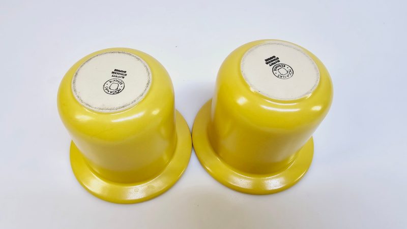 Höganäs keramik – Set med två blyfria koppar i solgul nyans, 9,5 cm