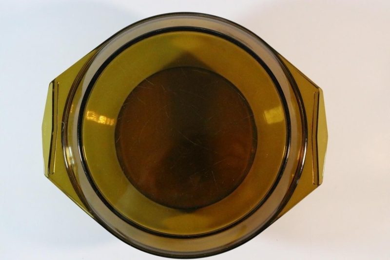 Arcopal Frankrike - vintage mörkt ugnsform i färgat glas