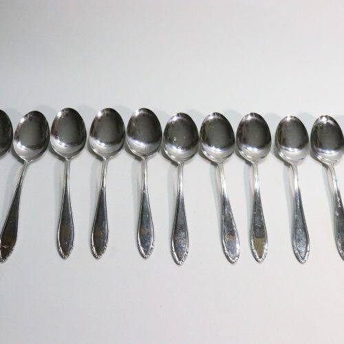 Set med 12 Kaffeskedar – Svenskt Rostfritt Stål, 17,5 cm