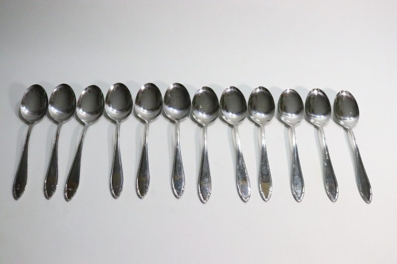 Set med 12 Kaffeskedar – Svenskt Rostfritt Stål, 17,5 cm