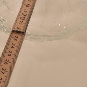 2st skålar, blomsterdekor, transparent glas