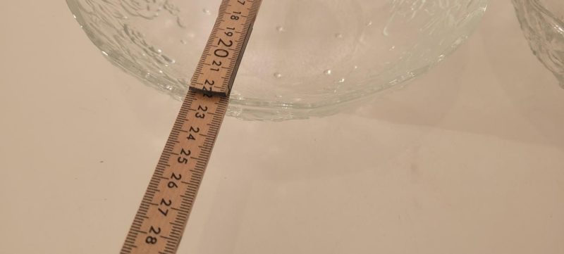 2st skålar, blomsterdekor, transparent glas
