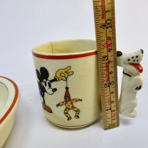 Disney Set från Rörstrand – Vintage Kopp och Skål med Musse Pigg