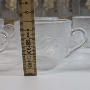 6st Kaffekoppar i glas, Arcoroc, Frankrike