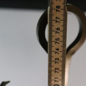 Golvljusstake, metall med glasprydnader- 78cm