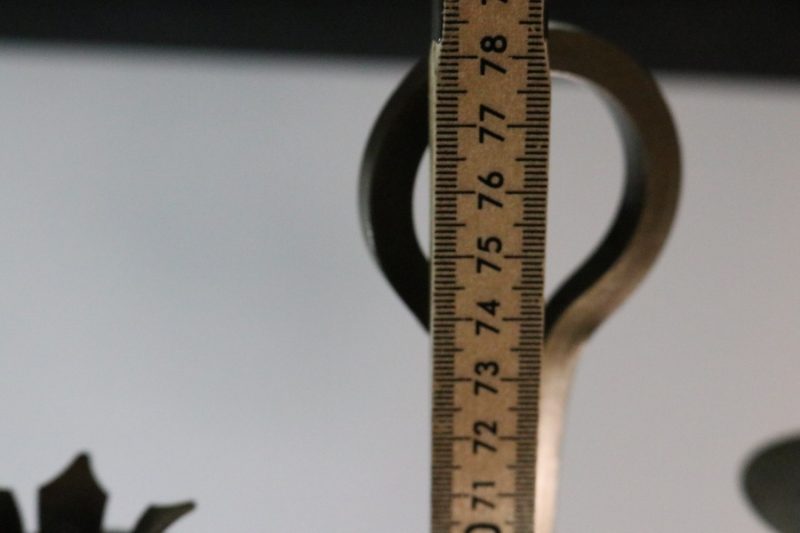 Golvljusstake, metall med glasprydnader- 78cm