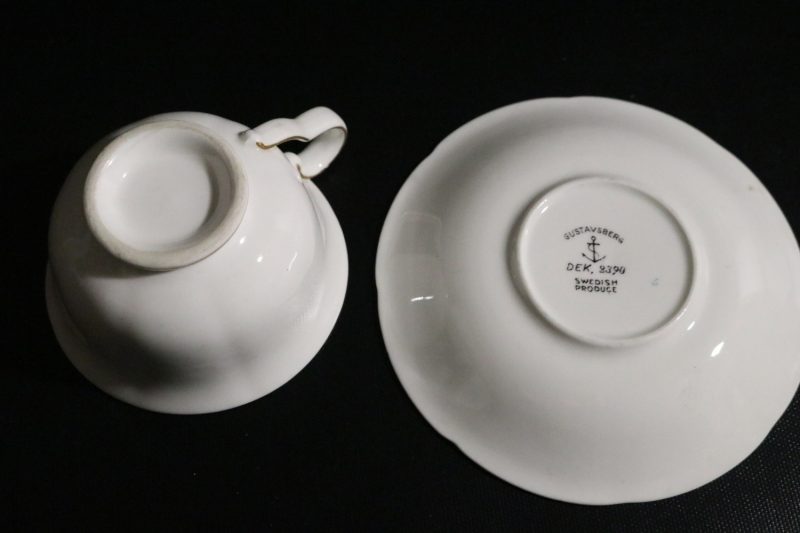 KAFFEKOPP med FAT, "Dek 2390", Gustavsberg, 1900-talets första hälft