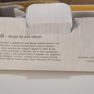 Animal skål bonbonjär design Ylva Ilsson för Sagaform gul