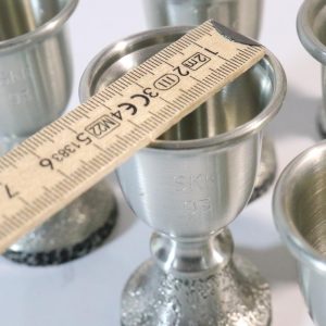 7st äggkoppar - metall