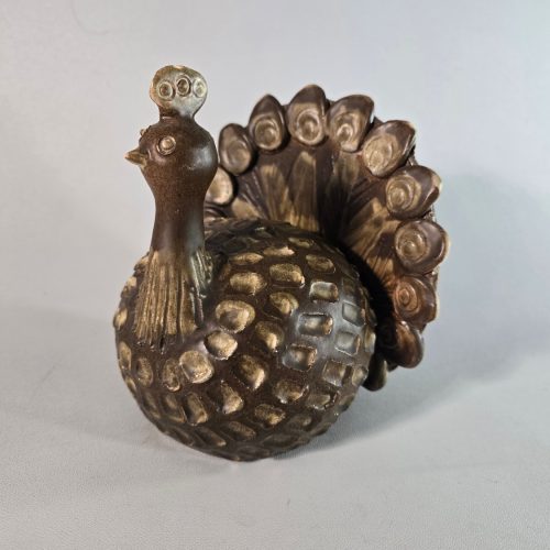 Skulptur Keramik, Påfågel, CHR Christian Thorup , höjd ca 16 cm