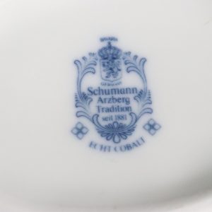 Såskanna med fat, Schumann Arzberg, Echte Cobalt Tradition Bavaria Germany