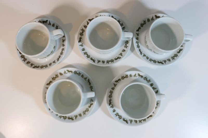KAFFESERVIS, 10 delar, porslin, Vitro Porselen med Korund, Figgjo Norge