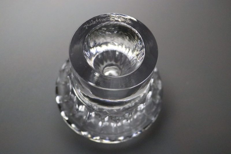 LARS HELLSTEN Ljusstake, signed, Skruf