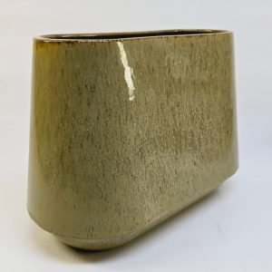 Stilren och modern kruka i glaserad keramik – 25 cm hög