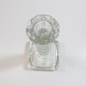 Ljusstake, glas, 18cm