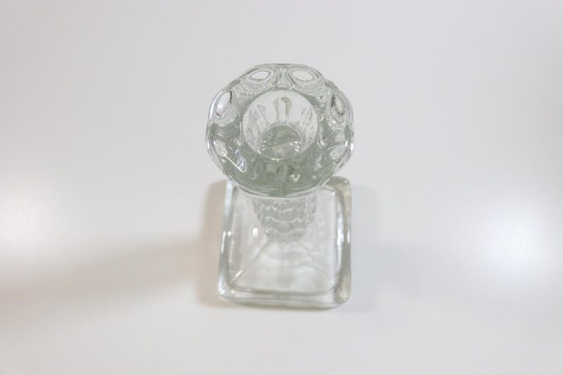 Ljusstake, glas, 18cm
