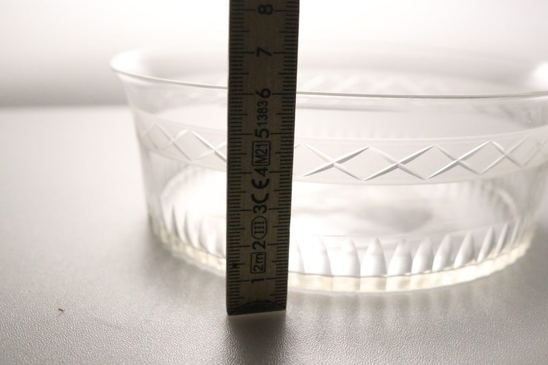 Vacker glasskål, 17cm