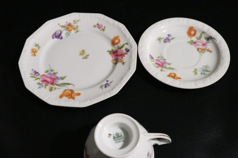 Vackert "Maria Bavaria"-set i porslin – Set på 3 delar