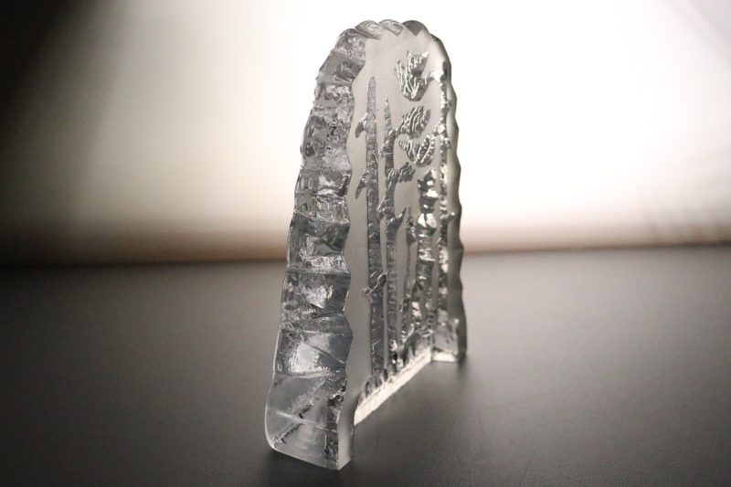 Glasskulptur “Snapphanen” av Thore Brogårdh - Bergdala glasbruk