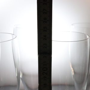 5st stora glas på fot, H23,8cm D6cm