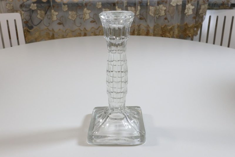 Ljusstake, glas, 18cm