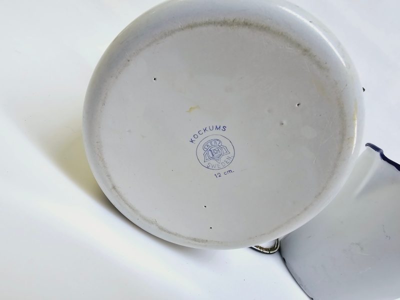Vintage Kockums emaljerad uppsättning – Hink, Tratt och Måttbägare
