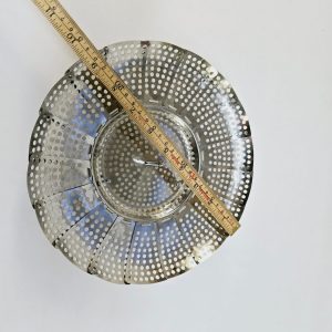 Klassisk hopfällbar ånginsats i rostfritt stål – Diameter 23,5 cm