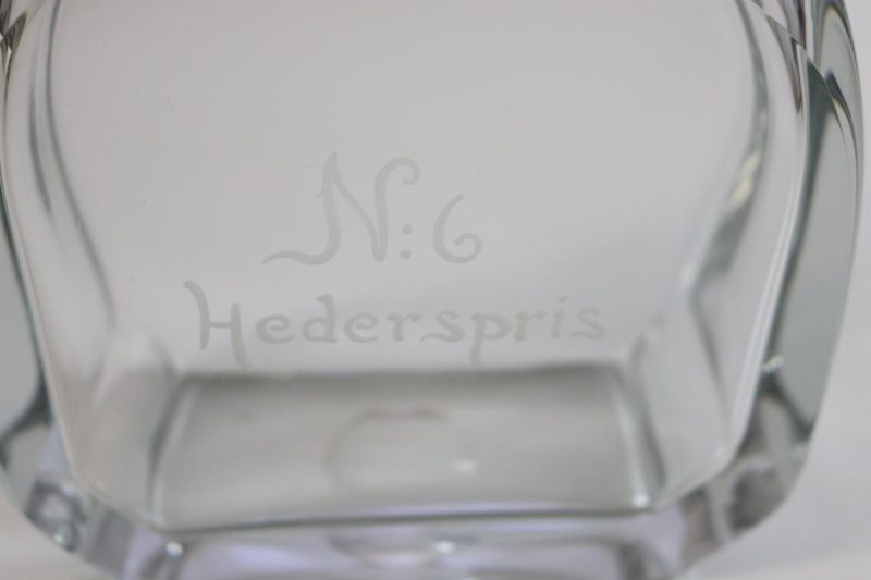 Strömberg, Gerda för Strömbergshyttan, karaff med propp, glas, "Hederspris"