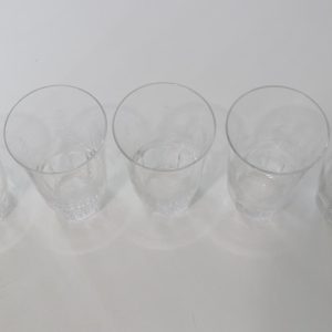 Glasservis med graverad dekor - 5st
