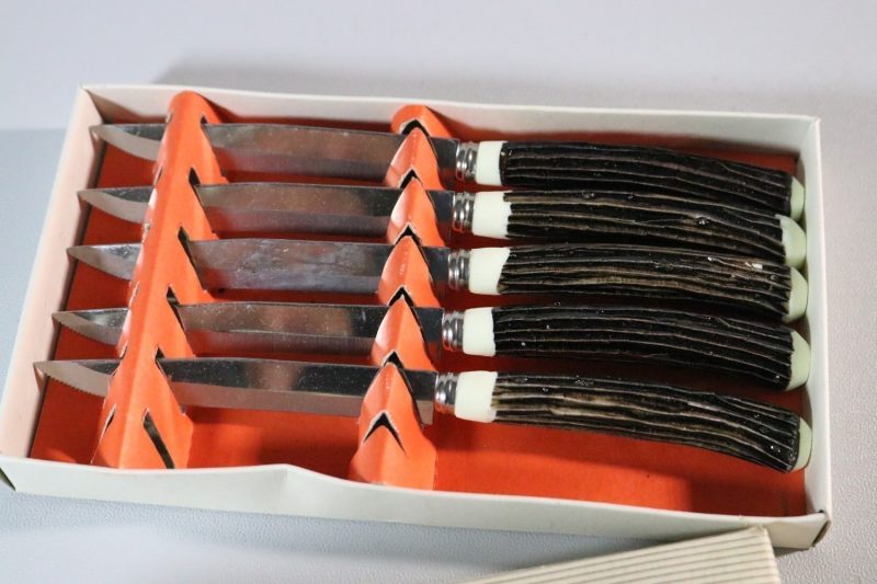 Vintage Nevco rostfritt stål 5-delar stekknivset, Japan