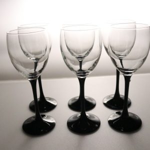 Glasservis med graverad dekor - 7st