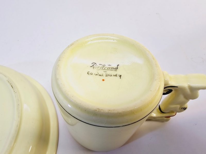 Disney Set från Rörstrand – Vintage Kopp och Skål med Musse Pigg