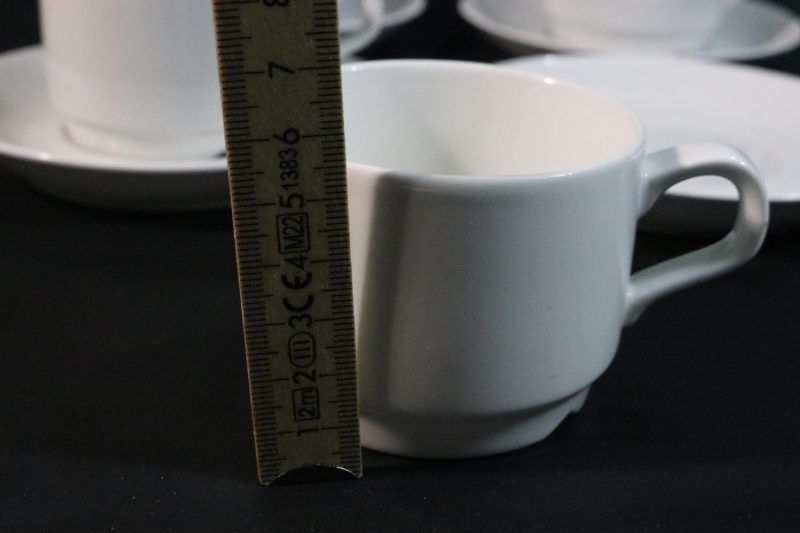4st Kaffekoppar med fat, Rörstrand Sweden