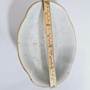 SKÅLFAT, Kina, porslin, 1800-tal, Tung Chih, höjd 7 cm, längd 20 cm