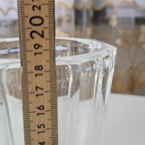 Vas, glas med etsad dekor, troligen Orrefors, NILS LANDBERG