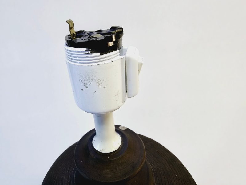 Elegant Keramisk Bordslampa – Rustik Charm från 1960-talet