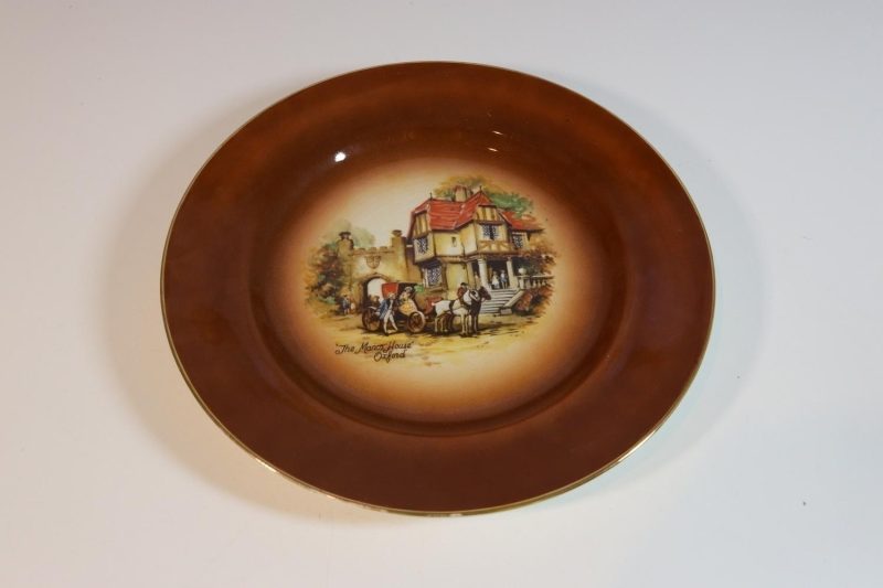 Tallrik, CROWN DEVON Coaching Days MADE IN ENGLAND 25cm
