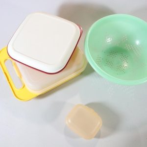4st Tupperware, lådor och durkslag