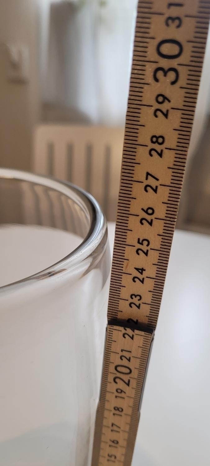 Vas med etsning, 26cm