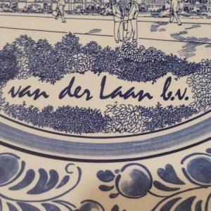 Stort fat Flora keramiek Delfts Handwork Holland