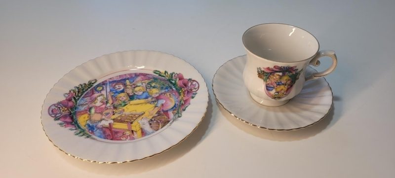 Fyrklövern - Porslin - "Jul" - Kaffegods - 1976