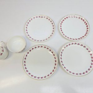 Elegant kaffeservis "Rosor" från Gustavsberg – komplett set med 6 delar!